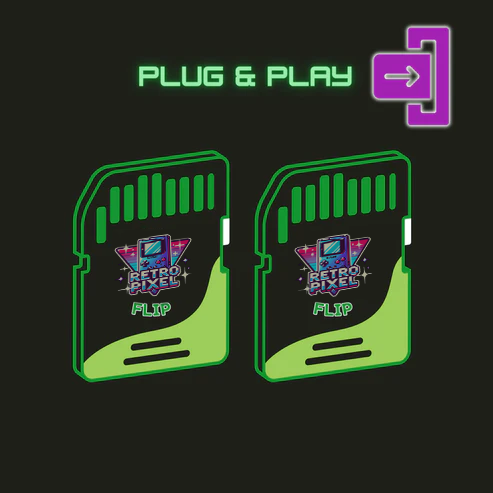 RetroPixel Flip™ Plus Card